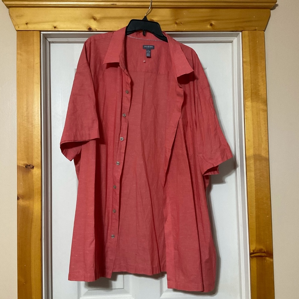 Salmon button up 4xl